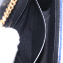 Saint Laurent Kate Chain Shoulder Bag Tweed Blue Gold Auth ep17166M-23