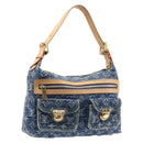 LOUIS VUITTON Monogram Denim Buggy PM Bag Blue M95049 LV Auth ep17172SAV-1