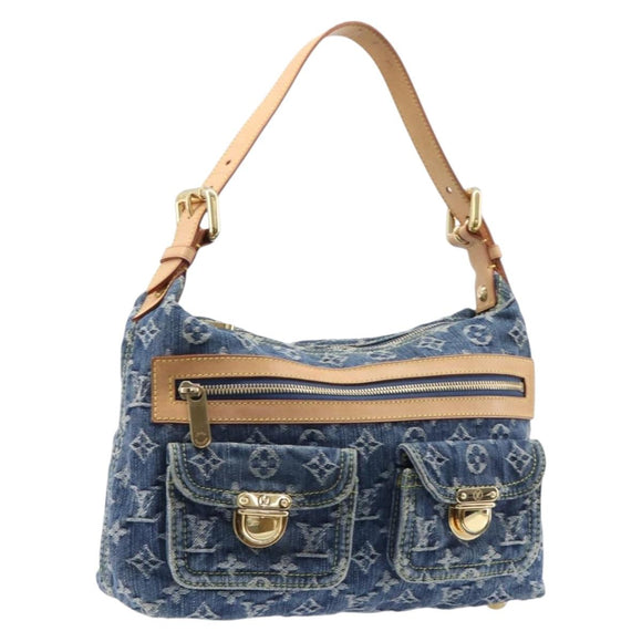 LOUIS VUITTON Monogram Denim Buggy PM Bag Blue M95049 LV Auth ep17172SAV