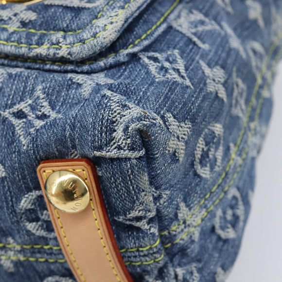 LOUIS VUITTON Monogram Denim Buggy PM Bag Blue M95049 LV Auth ep17172SAV