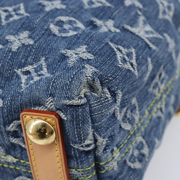 LOUIS VUITTON Monogram Denim Buggy PM Bag Blue M95049 LV Auth ep17172SAV
