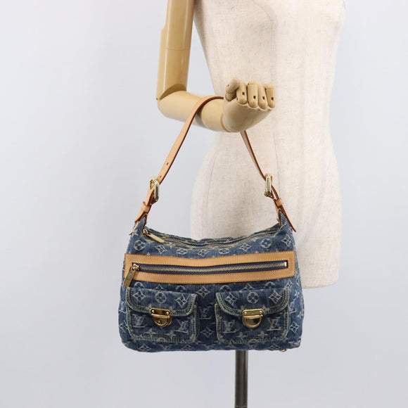 LOUIS VUITTON Monogram Denim Buggy PM Bag Blue M95049 LV Auth ep17172SAV