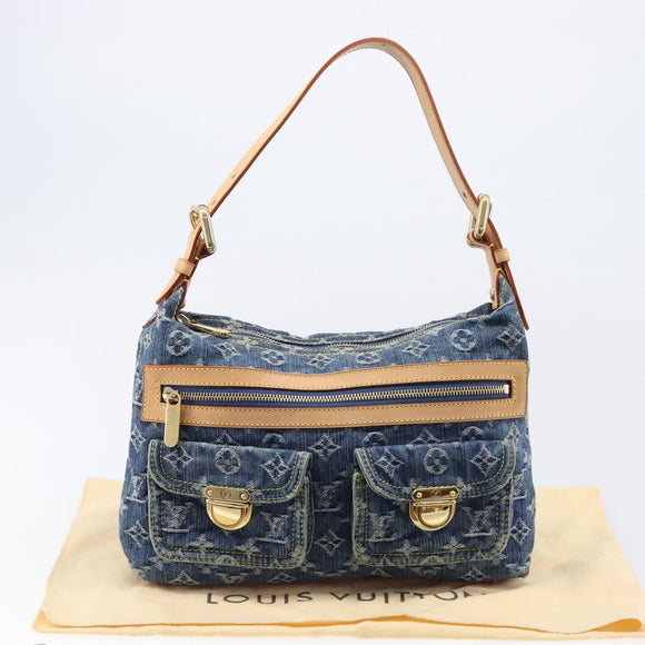 LOUIS VUITTON Monogram Denim Buggy PM Bag Blue M95049 LV Auth ep17172SAV