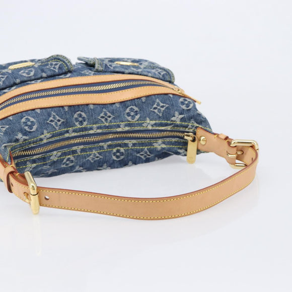 LOUIS VUITTON Monogram Denim Buggy PM Bag Blue M95049 LV Auth ep17172SAV