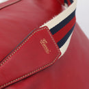 GUCCI Shoulder Bag Leather Red Gold 154401 Auth ep17176A-16