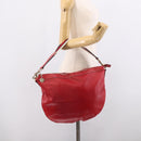 GUCCI Shoulder Bag Leather Red Gold 154401 Auth ep17176A-24