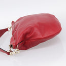 GUCCI Shoulder Bag Leather Red Gold 154401 Auth ep17176A-4