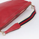 GUCCI Shoulder Bag Leather Red Gold 154401 Auth ep17176A-7
