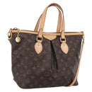 LOUIS VUITTON Monogram Palermo PM Tote Bag M40145 LV Auth ep17177V-1