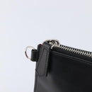 FENDI Monster Clutch Bag Leather Black Silver Auth ep17180A-13