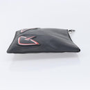 FENDI Monster Clutch Bag Leather Black Silver Auth ep17180A-4