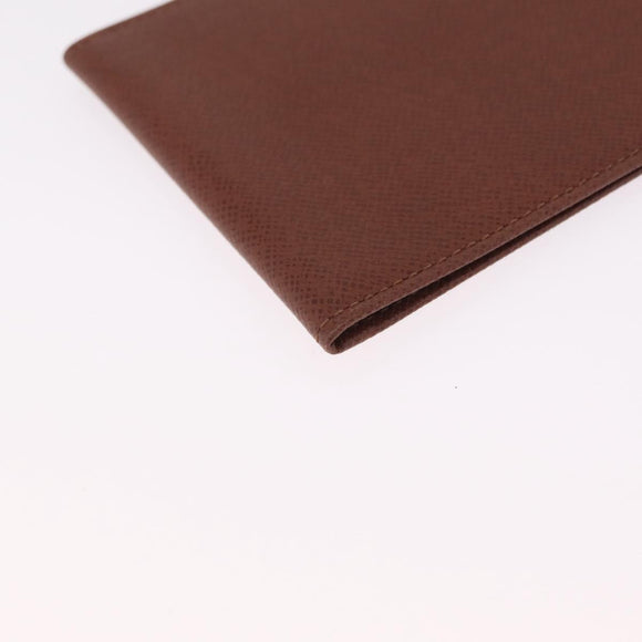 LOUIS VUITTON Pass Case Leather 4 Set Brown LV Auth ep17184