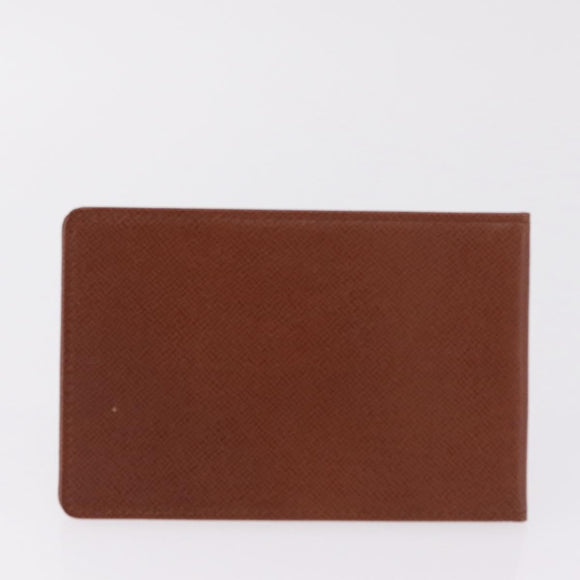 LOUIS VUITTON Pass Case Leather 4 Set Brown LV Auth ep17184