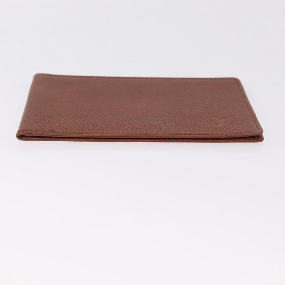 LOUIS VUITTON Pass Case Leather 4 Set Brown LV Auth ep17184