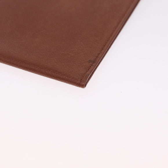 LOUIS VUITTON Pass Case Leather 4 Set Brown LV Auth ep17184