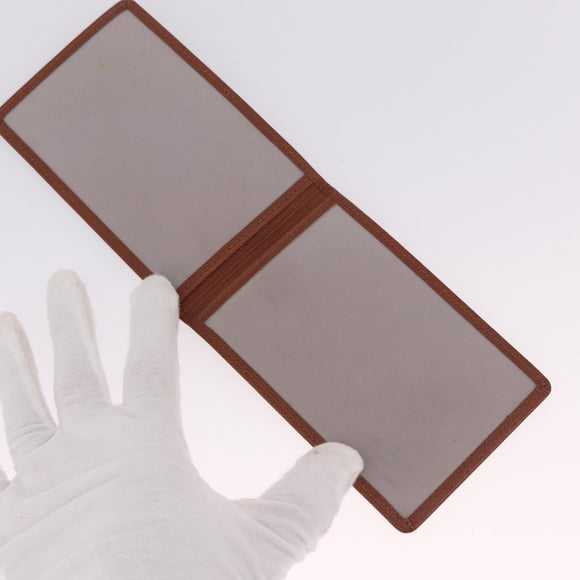 LOUIS VUITTON Pass Case Leather 4 Set Brown LV Auth ep17184