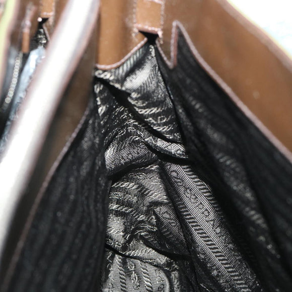 PRADA Shoulder Bag Nylon Leather Green Auth ep1747