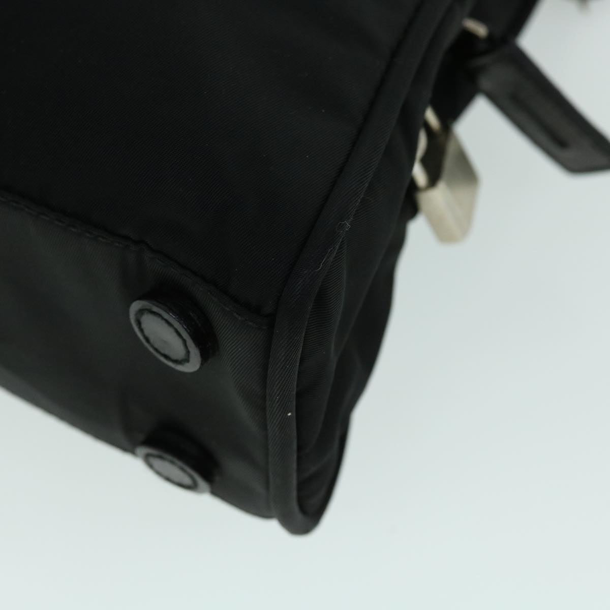 PRADA Hand Bag Nylon Black Auth ep1761