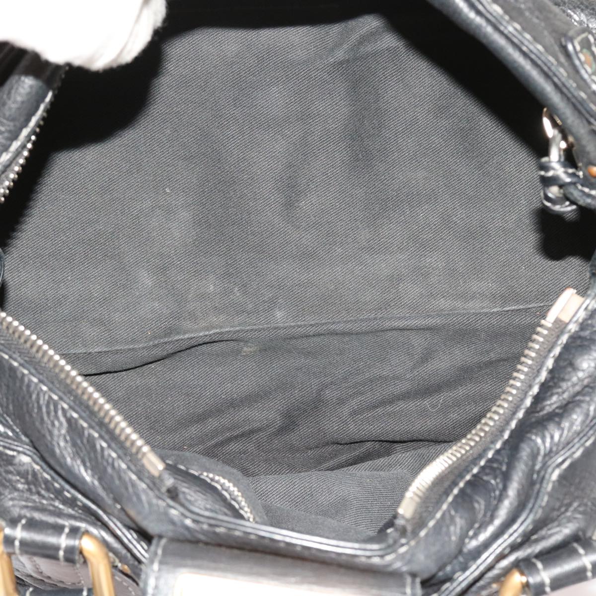 Chloe Paddington Hand Bag Leather Black Auth ep1769
