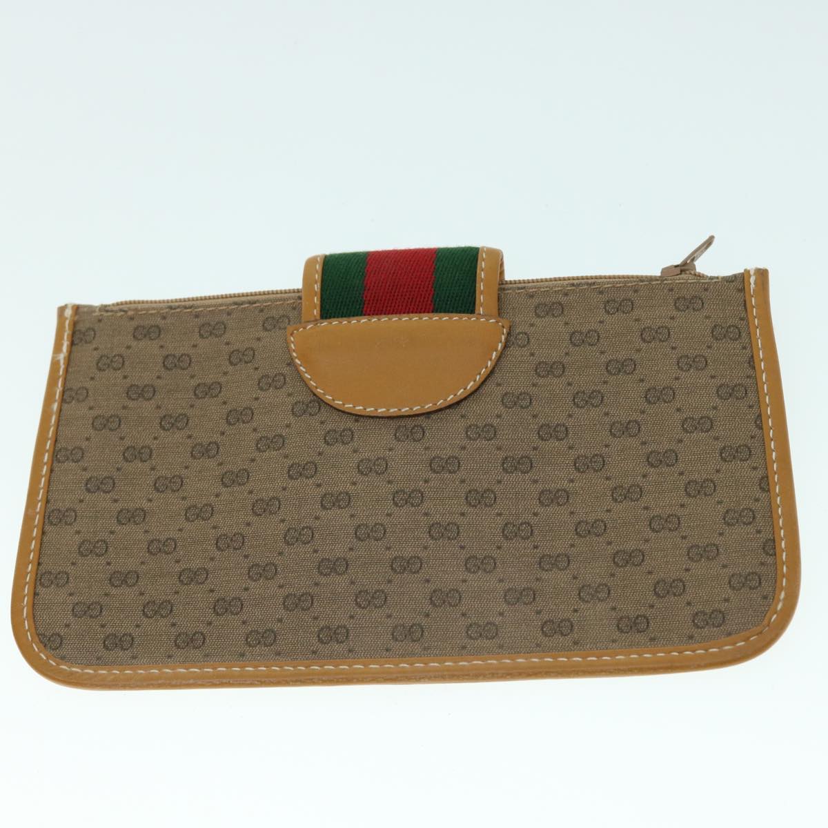 GUCCI Micro GG Canvas Web Sherry Line Shoulder Bag Beige 001 56 0944 Auth ep1776