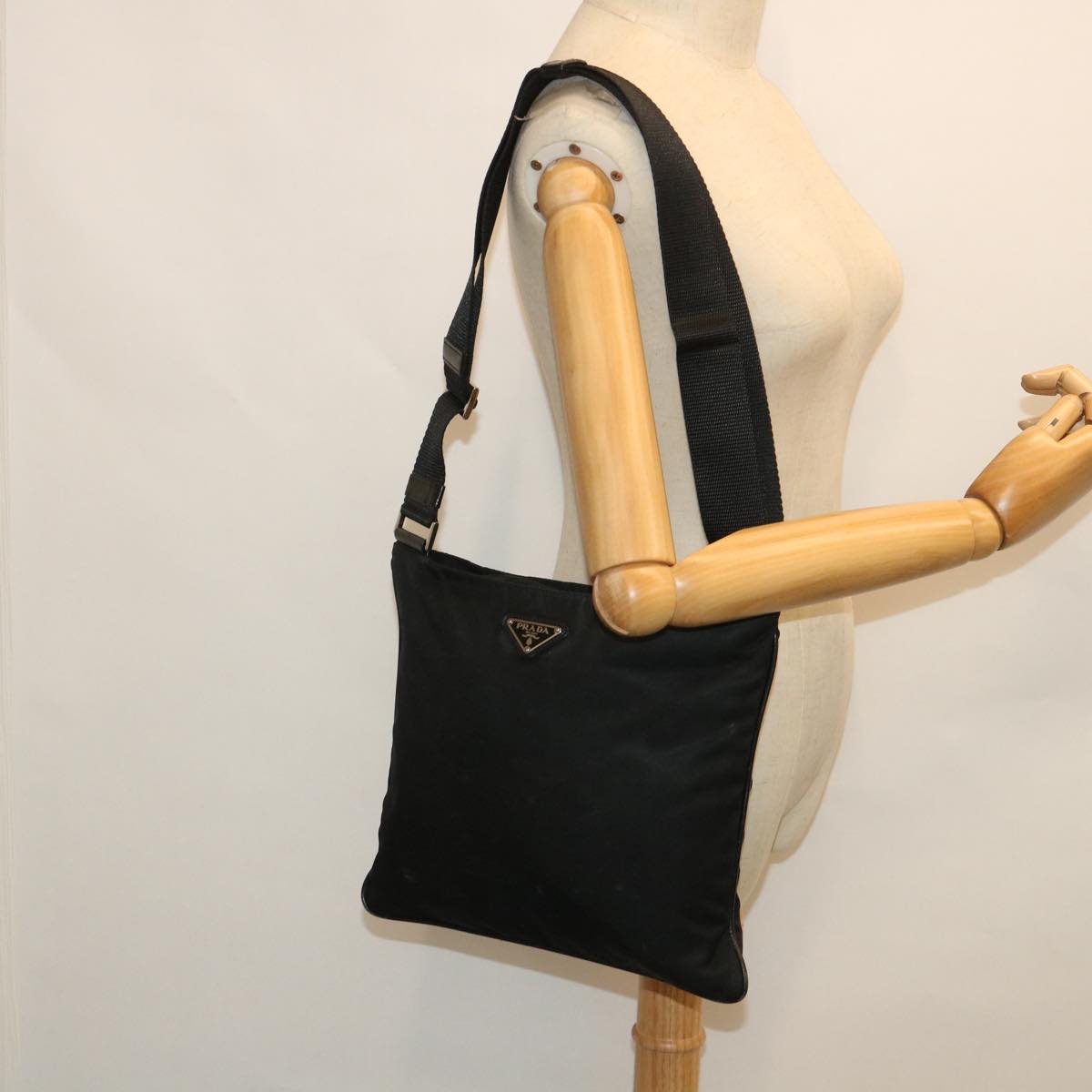 PRADA Shoulder Bag Nylon Black Auth ep1789