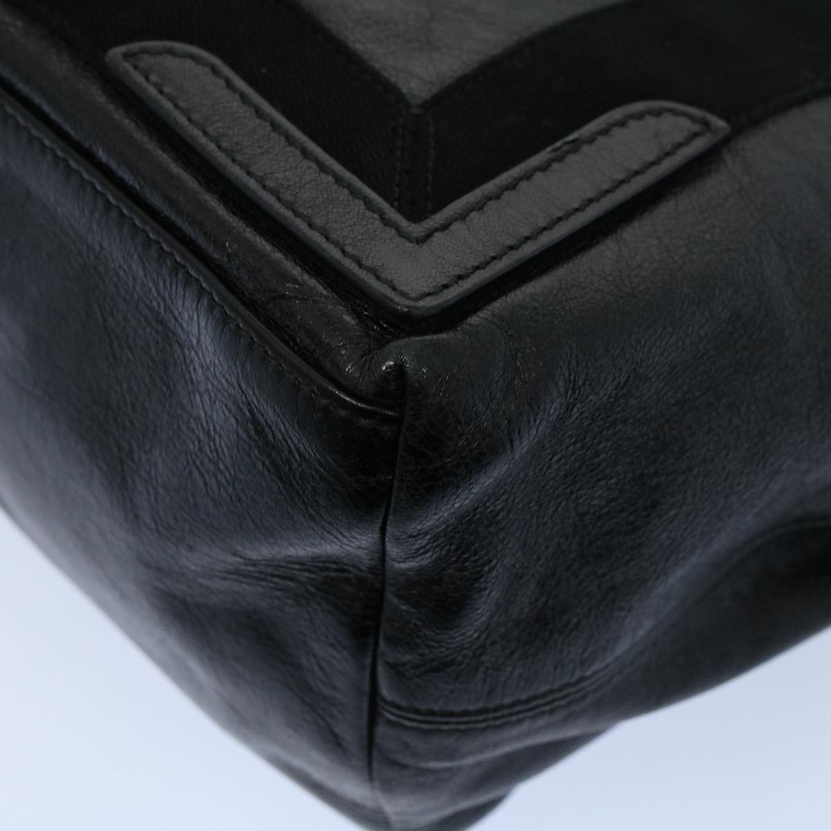 BALENCIAGA Tote Bag Leather Black 542017 Auth ep1814