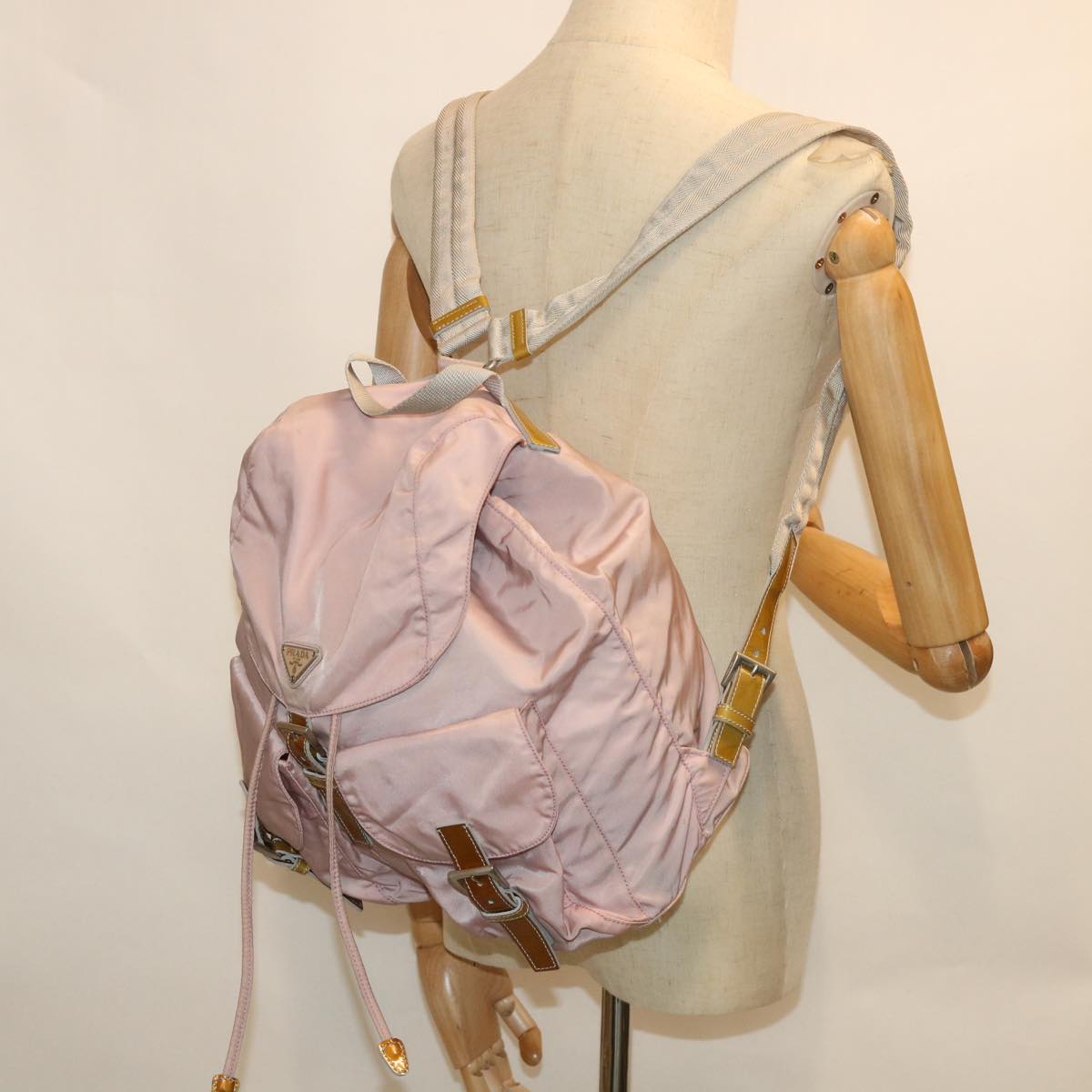 PRADA Backpack Nylon Pink Auth ep1830