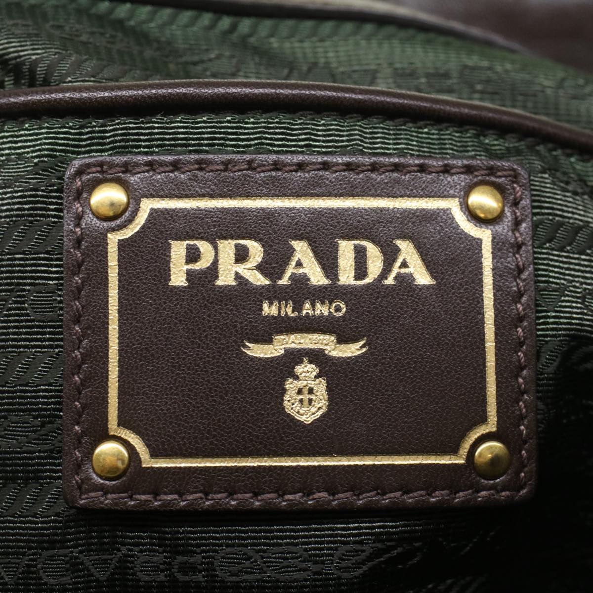 PRADA Shoulder Bag Nylon Green Auth ep1834