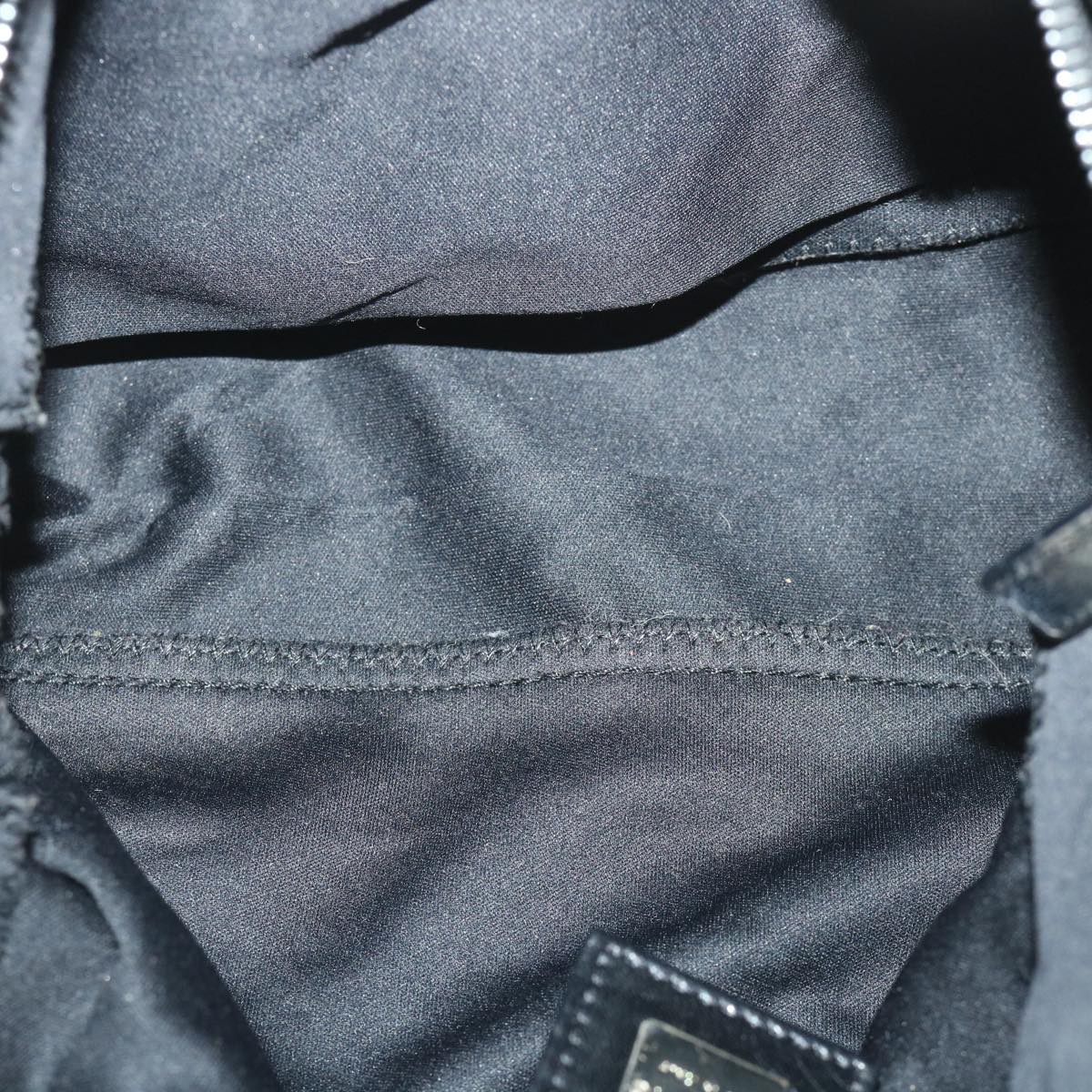 FENDI Mamma Baguette Shoulder Bag Nylon Black 2321 26566 009 Auth ep1885