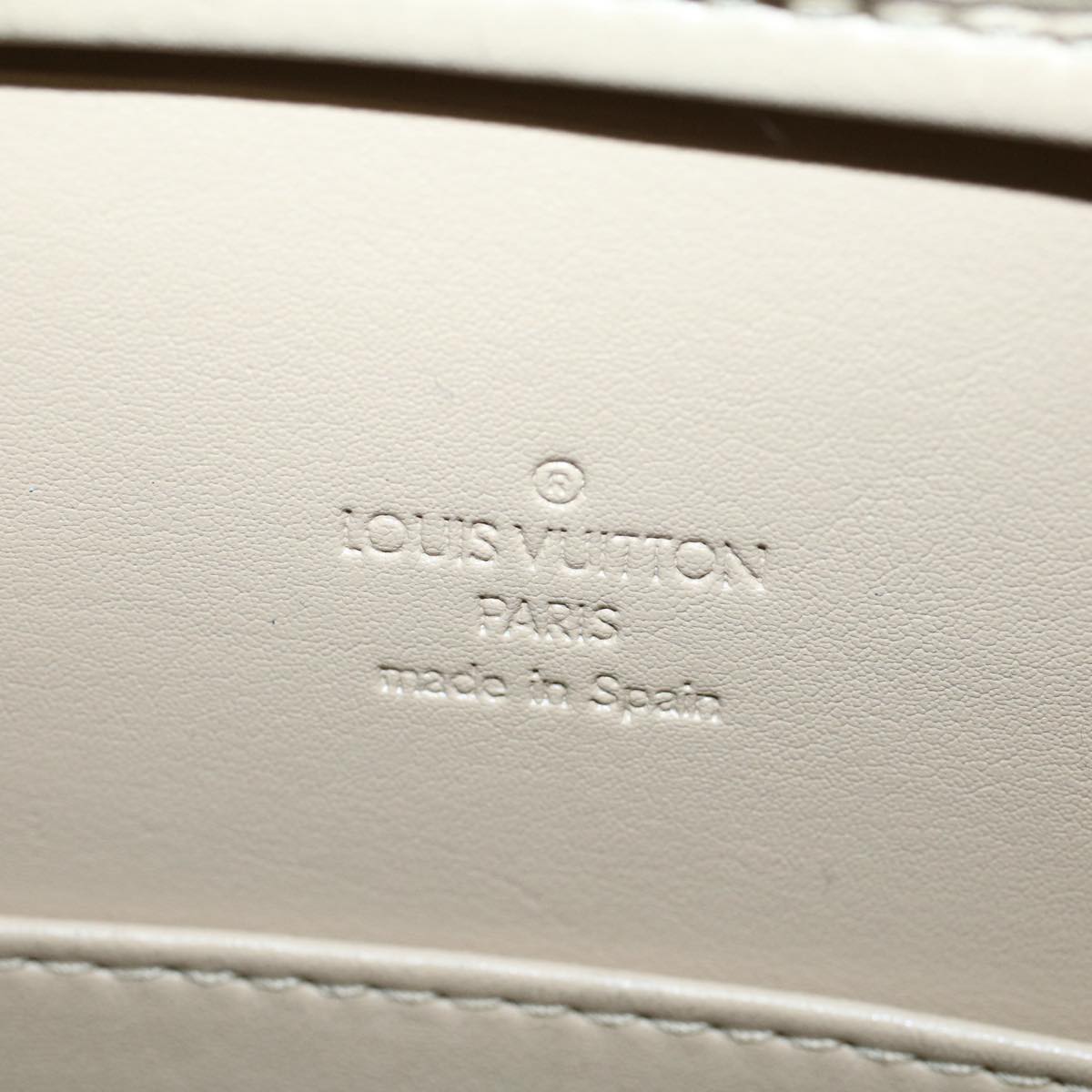 LOUIS VUITTON Monogram Vernis Columbus Tote Bag Beige M91023 LV Auth ep1901