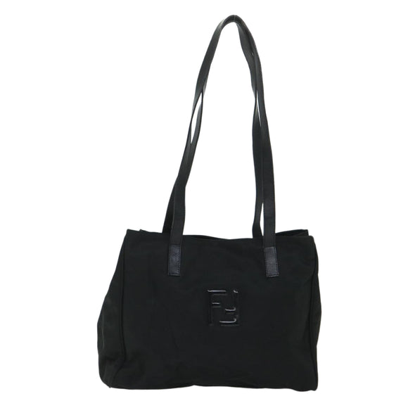 FENDI Tote Bag Nylon Black Auth ep1931