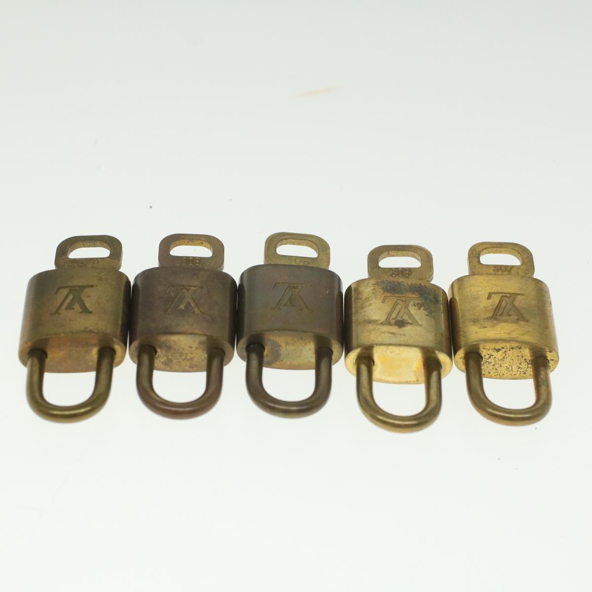 LOUIS VUITTON Padlock 10set Gold Tone LV Auth ep1996