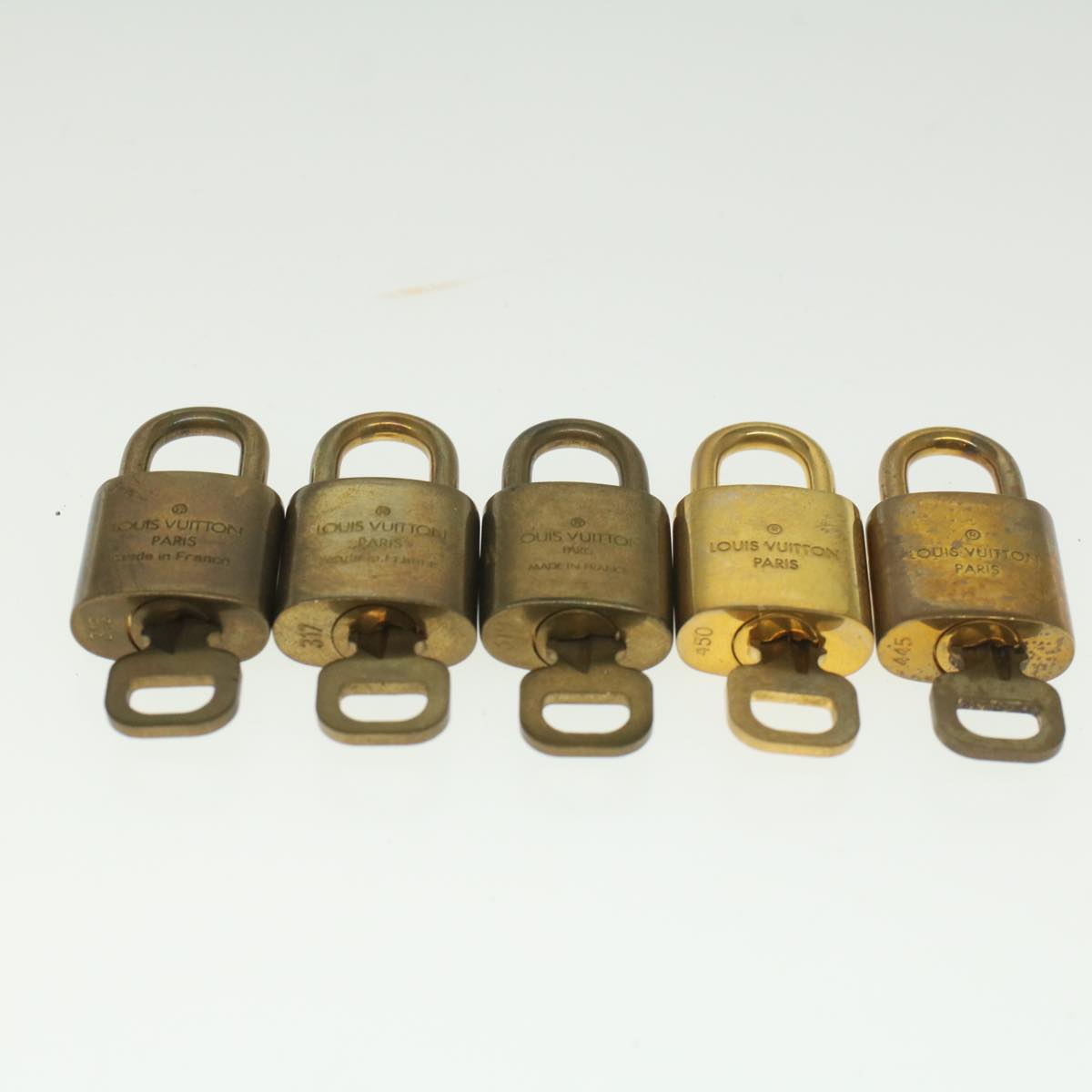 LOUIS VUITTON Padlock 10set Gold Tone LV Auth ep1999