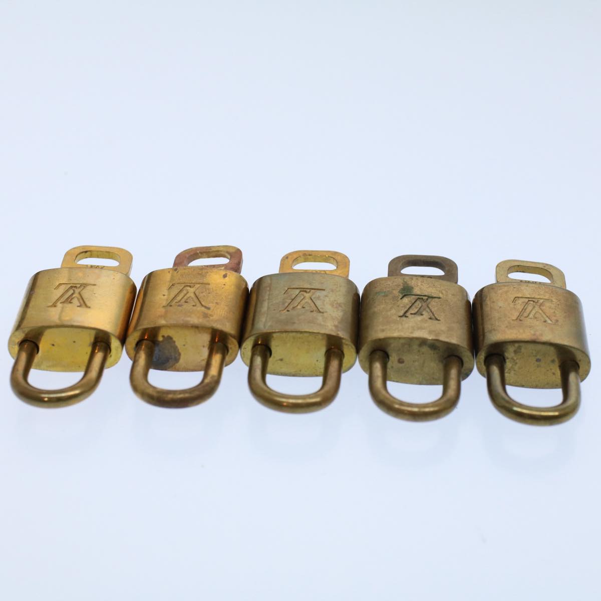 LOUIS VUITTON Padlock 10set Gold Tone LV Auth ep2000