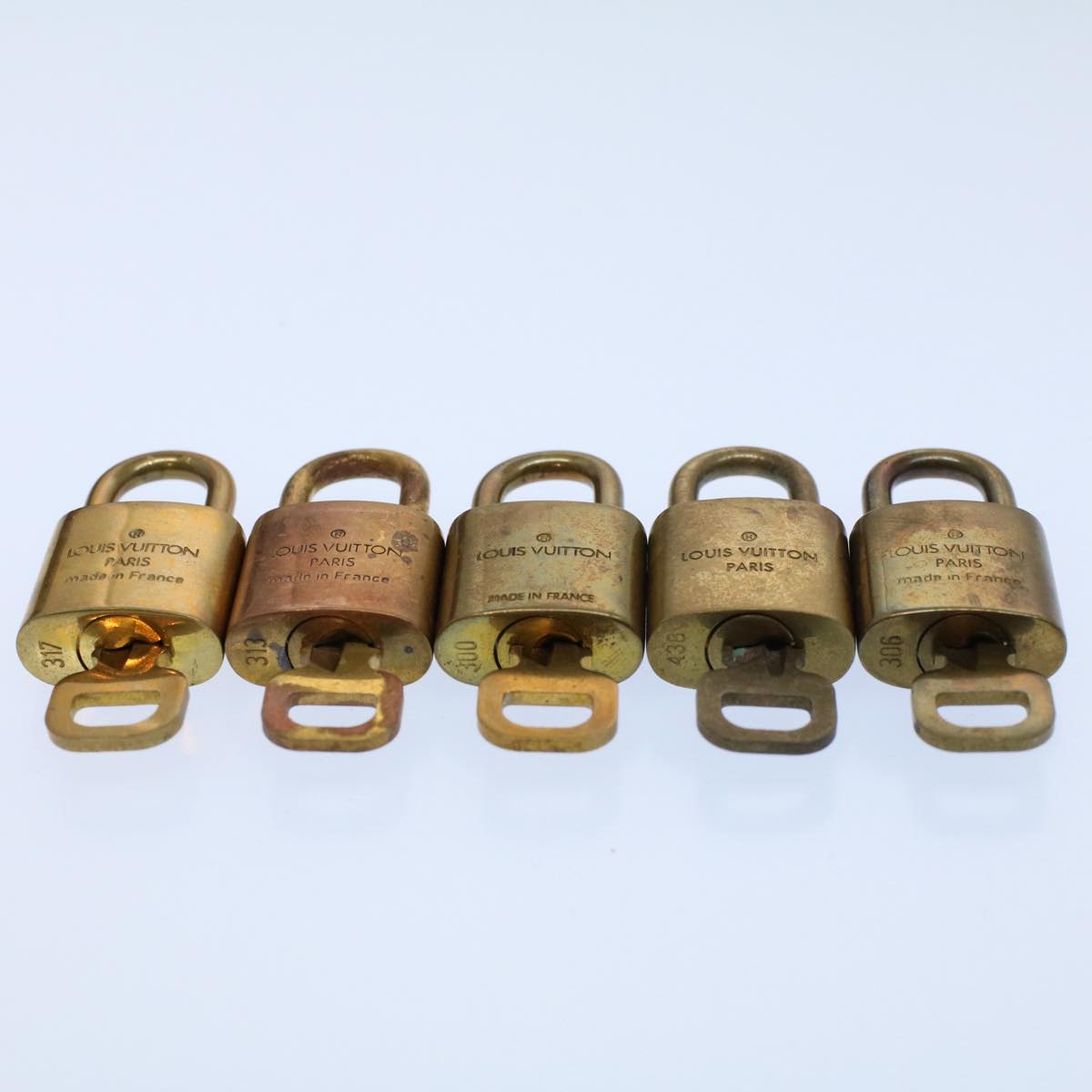 LOUIS VUITTON Padlock 10set Gold Tone LV Auth ep2000