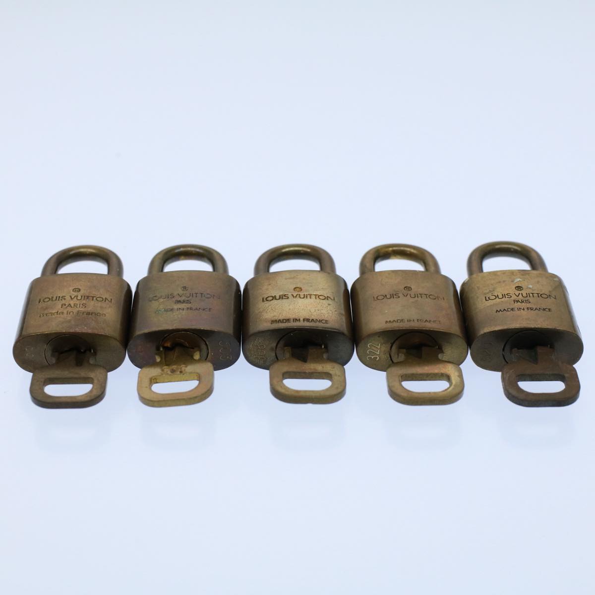 LOUIS VUITTON Padlock 10set Gold Tone LV Auth ep2000