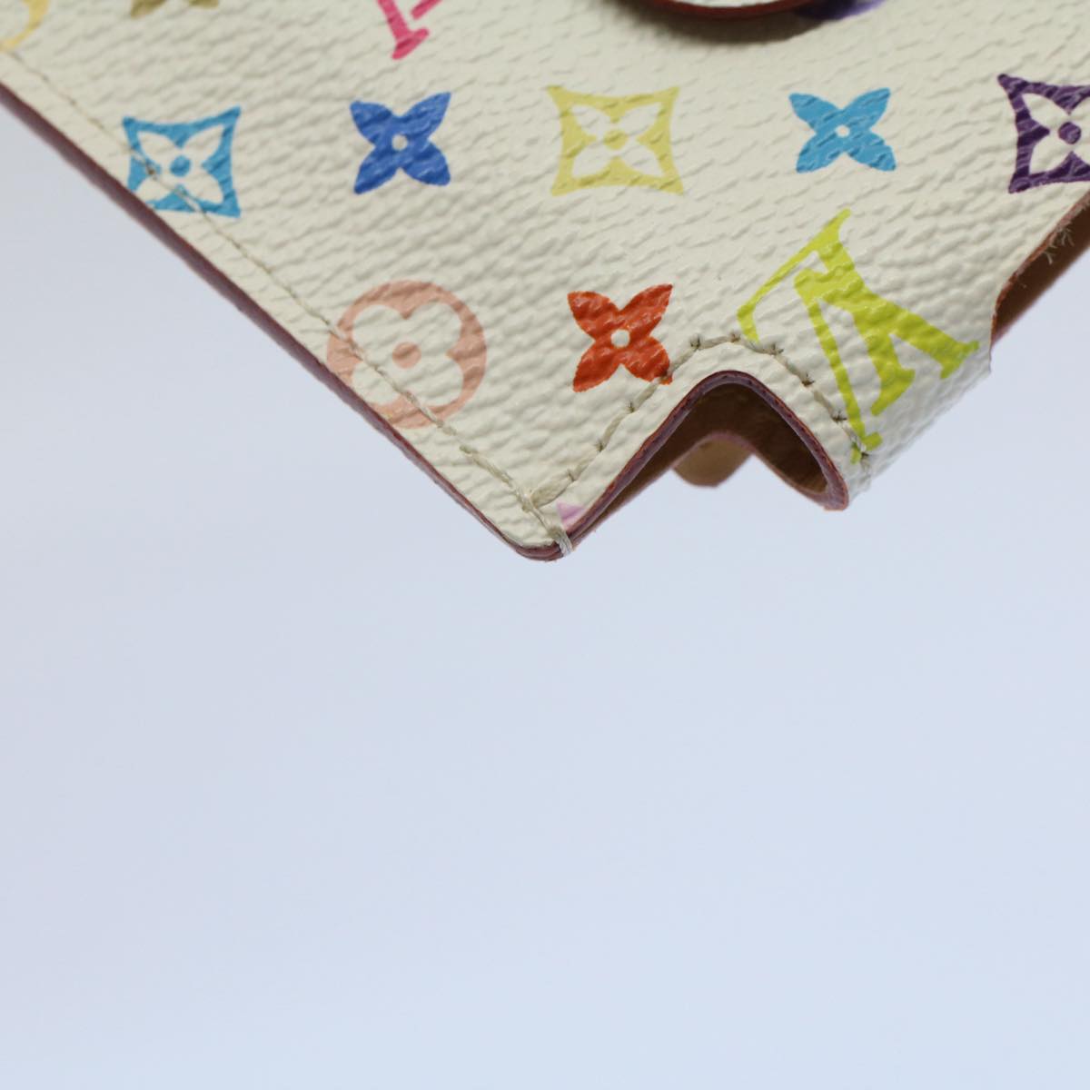 LOUIS VUITTON Monogram Multicolor iPod Nano Case White M60014 LV Auth ep2033