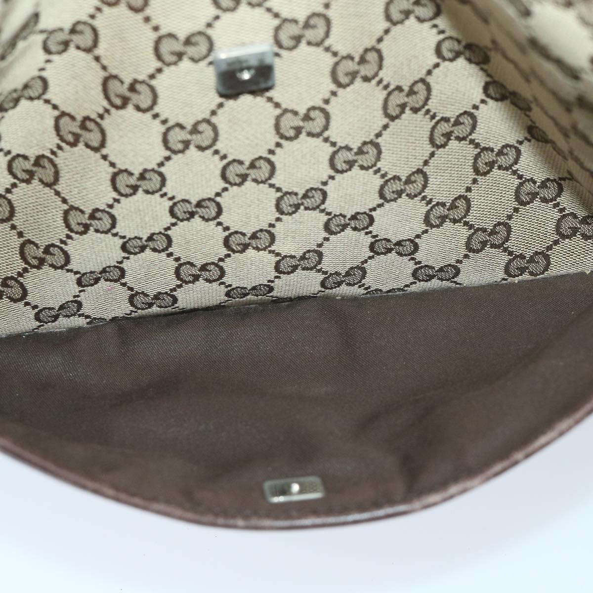 GUCCI GG Canvas Shoulder Bag Beige 145857 Auth ep2095