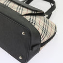 BURBERRY Nova Check Hand Bag Nylon Canvas Beige Auth ep2098-8