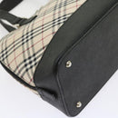 BURBERRY Nova Check Hand Bag Nylon Canvas Beige Auth ep2098-17