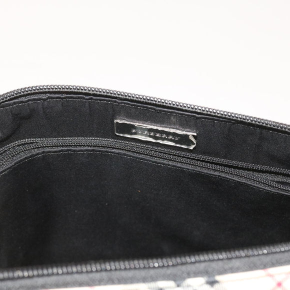 BURBERRY Nova Check Hand Bag Nylon Canvas Beige Auth ep2098