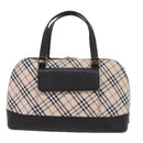 BURBERRY Nova Check Hand Bag Nylon Canvas Beige Auth ep2098-13
