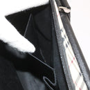 BURBERRY Nova Check Hand Bag Nylon Canvas Beige Auth ep2098-21