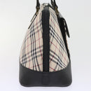 BURBERRY Nova Check Hand Bag Nylon Canvas Beige Auth ep2098-4