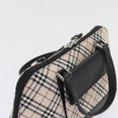 BURBERRY Nova Check Hand Bag Nylon Canvas Beige Auth ep2098-6
