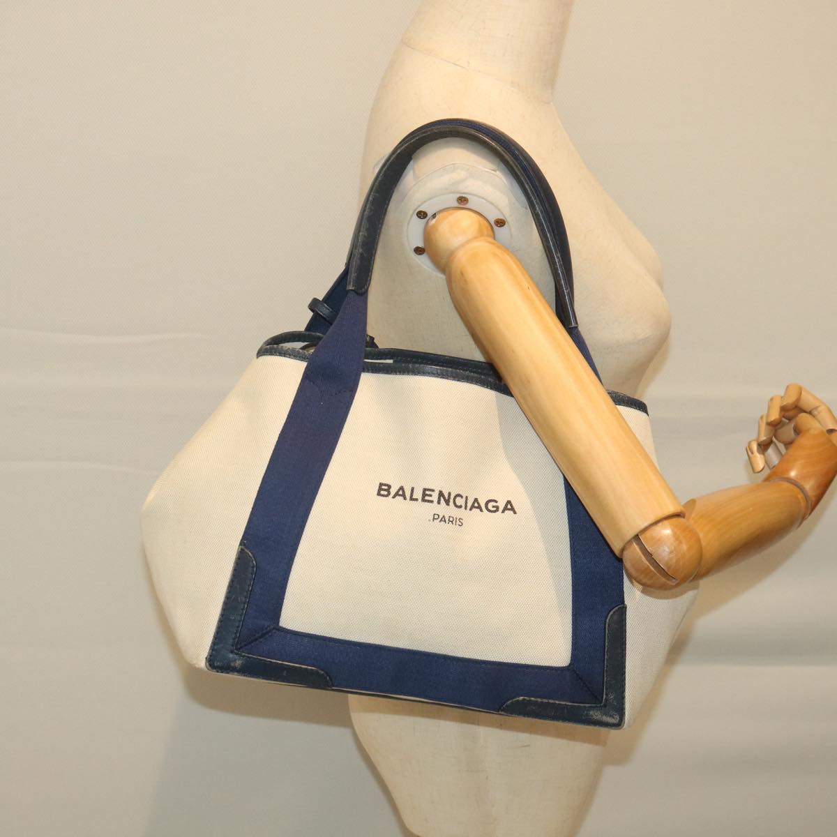 BALENCIAGA Tote Bag Canvas Beige 339933 Auth ep2129
