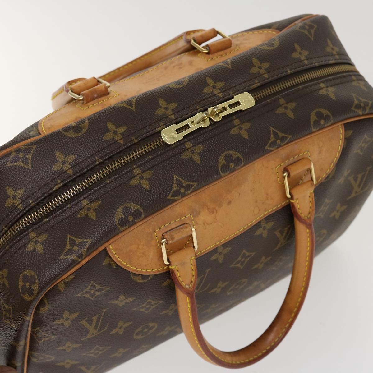 LOUIS VUITTON Monogram Deauville Hand Bag M47270 LV Auth ep213