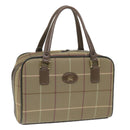 Burberrys Nova Check Boston Bag Nylon Canvas Brown Auth ep2180-1