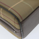 Burberrys Nova Check Boston Bag Nylon Canvas Brown Auth ep2180-9