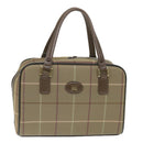 Burberrys Nova Check Boston Bag Nylon Canvas Brown Auth ep2180-13